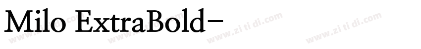 Milo ExtraBold字体转换